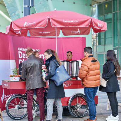 Boomerang.at - Bawag Das Konto - Outdoor Framebike Projektionen Coffee Bike Streetbranding - 13