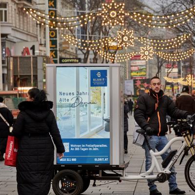 boomerang.at - Digital E-Trikes - Außenwerbung - Glorit