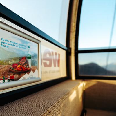 Boomerang.at - Area Based Media - Semmering - Kabinenwerbung: Innen
